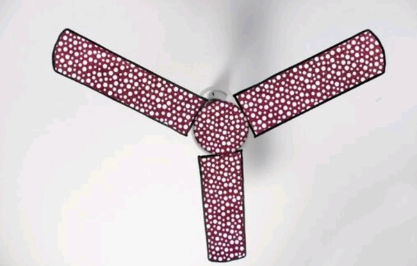 STYLISTA Waterproof & Dustproof Three Blade Ceiling Fan Cover with Velcro Enclosure Set of 1 Fan Cover - Free Size, Maroon, PVC, pack of1